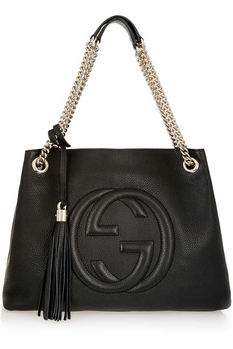 gucci soho leather shoulder bag|gucci soho tote bag medium.